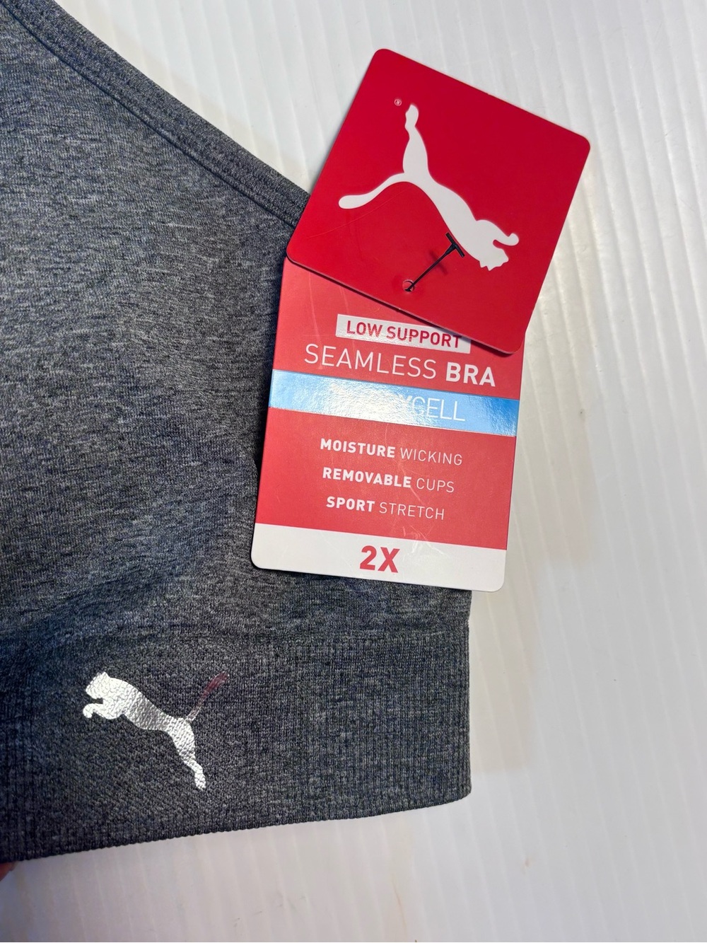 NWT Puma Sports Bra Grey 2X - Picture 4 of 8